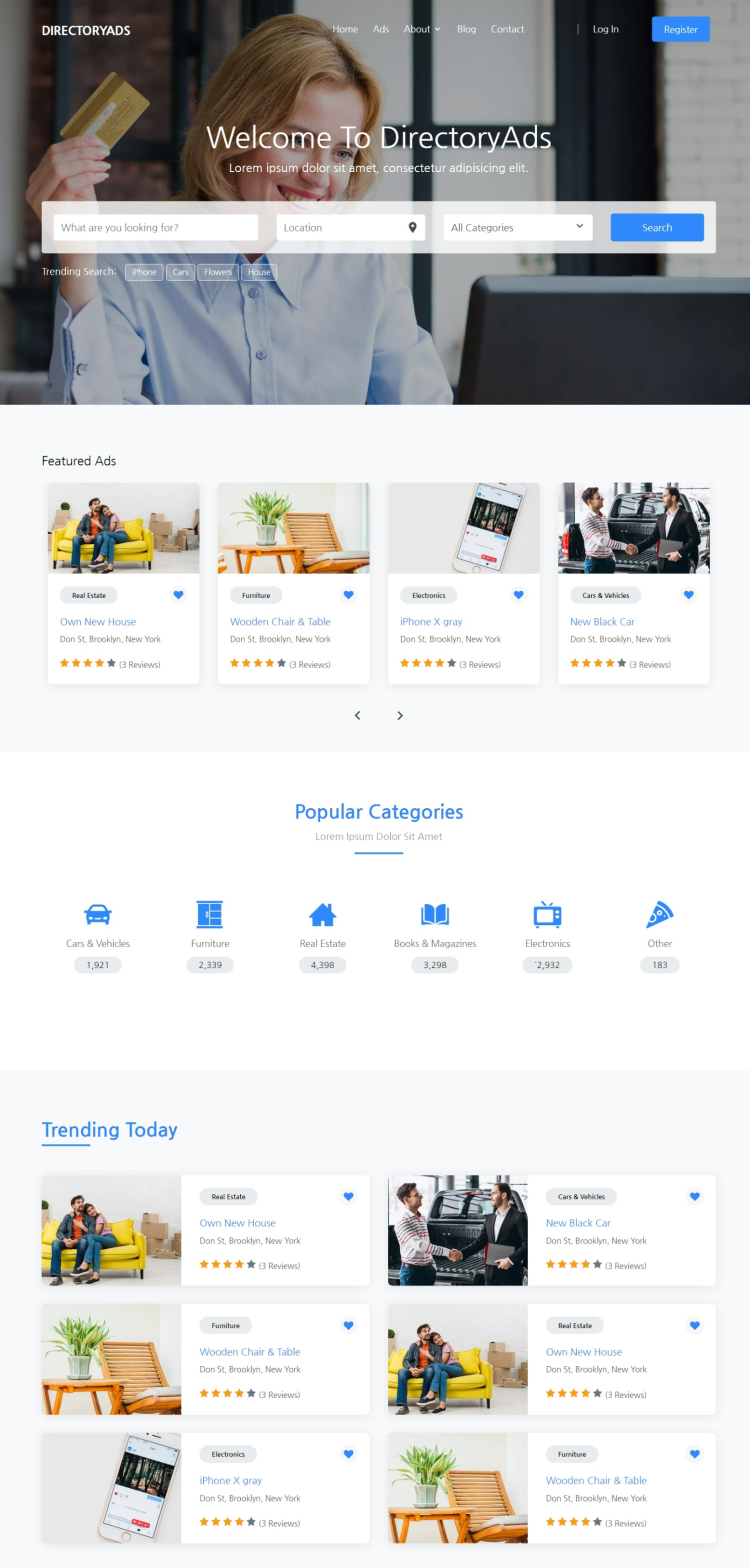 Directory Listing Portal with CRM